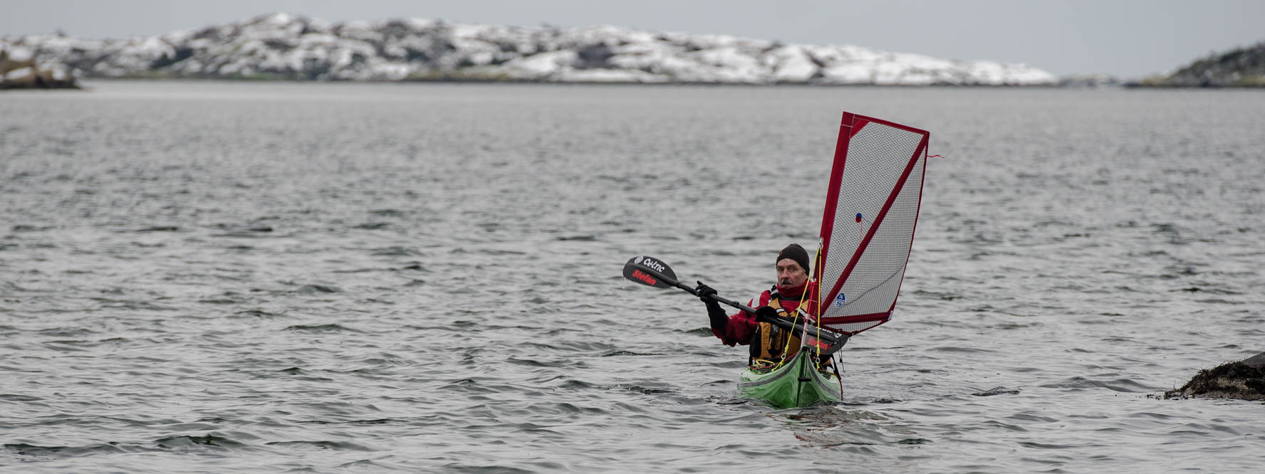 Kayak sailing at Escape Outdoors
